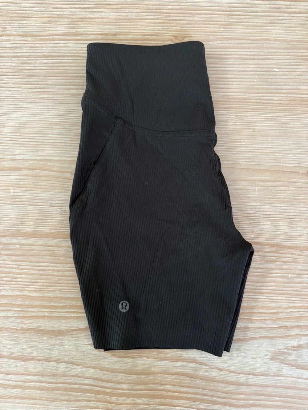 lululemon athletica Black Ribbed High-Rise Shorts